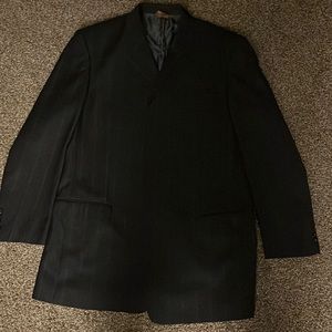 Plaid Black Suit with Coat and Pants